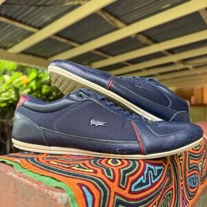Lacoste Evara 8 Sport 319 Men's Sneakers Size 9.5 Blue Leather Mesh Shoes